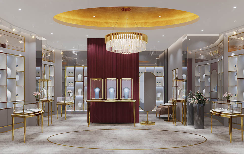 High-end luxury jewelry brand custom showcase project in Dubai