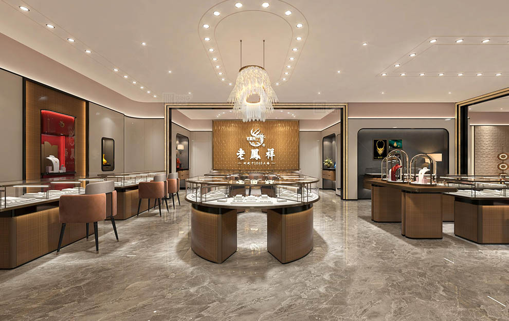 Laofengxiang Luxury Jewelry Shop Showcase Project
