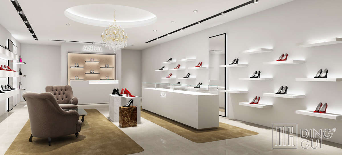 elegant ladies shoes shop display