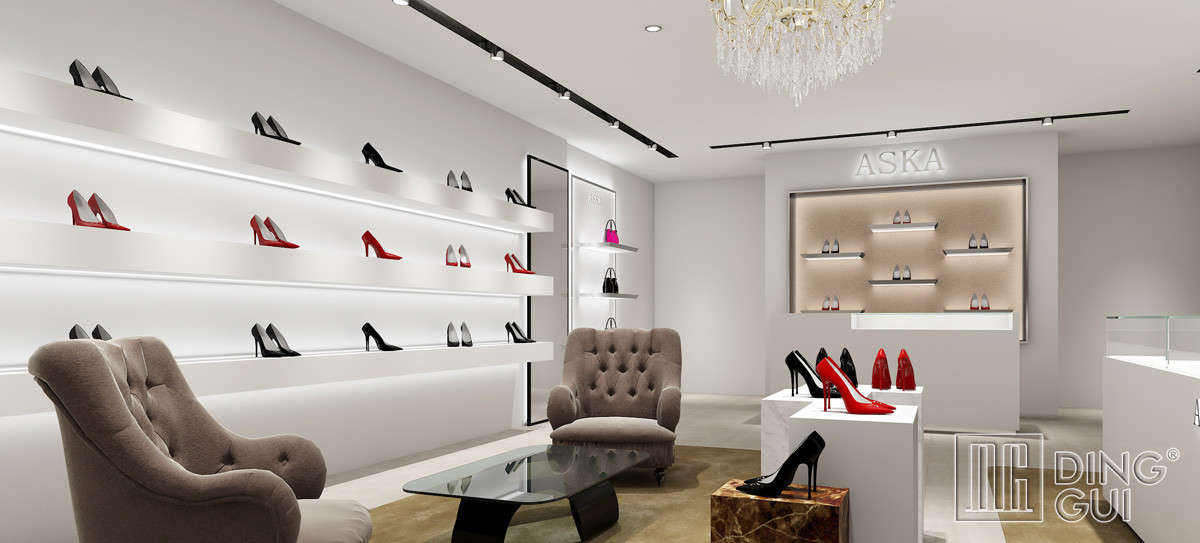 elegant ladies shoes shop display