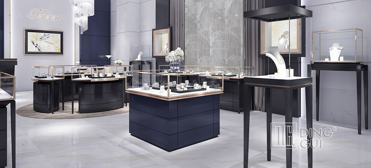 High End Luxury Jewelry Shop Display Showcase