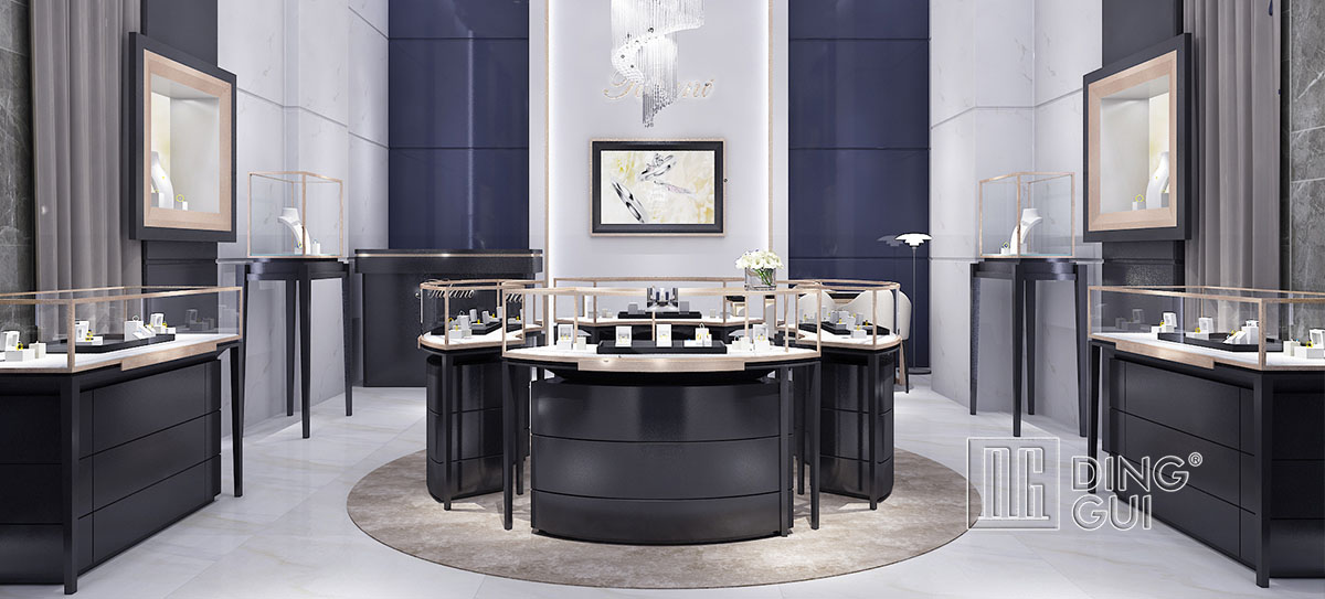 High End Luxury Jewelry Shop Display Showcase