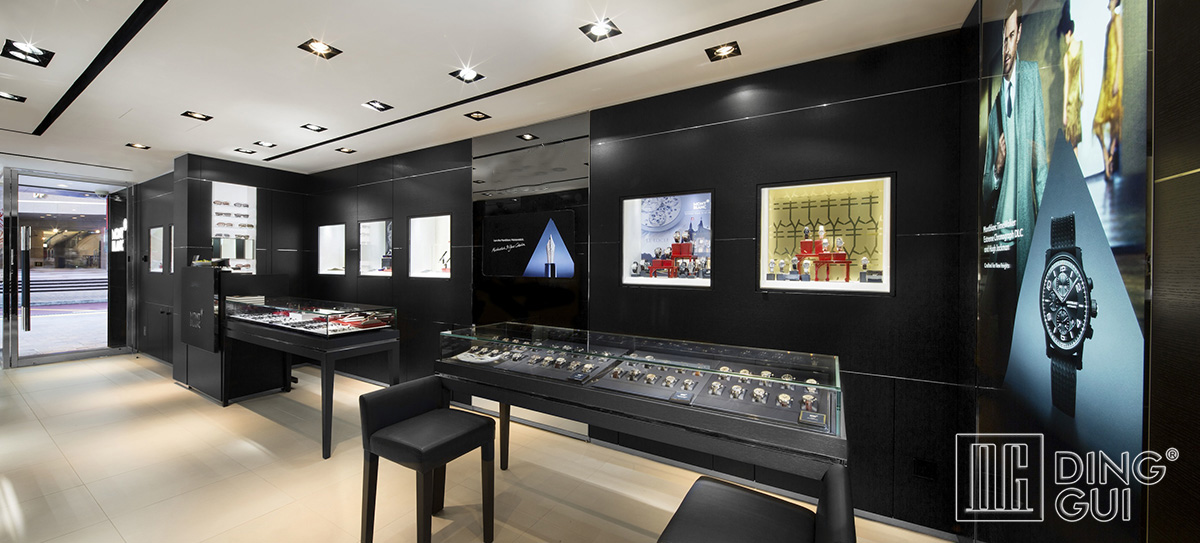 Luxury high end watch store display design