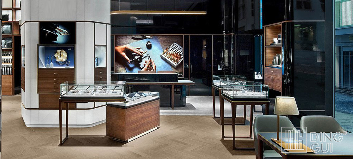 Luxury high end watch store display design